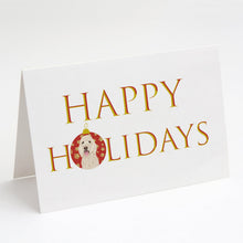 Load image into Gallery viewer, Doodle Cream #5 Happy Holidays Greeting Cards -  Blank Note Cards – 8-Pack of Artist-Designed Cards with Envelopes