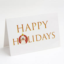 Load image into Gallery viewer, Doodle Cream #6 Happy Holidays Greeting Cards -  Blank Note Cards – 8-Pack of Artist-Designed Cards with Envelopes