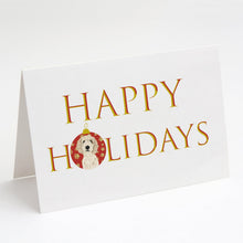 Load image into Gallery viewer, Doodle Cream #7 Happy Holidays Greeting Cards -  Blank Note Cards – 8-Pack of Artist-Designed Cards with Envelopes
