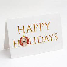 Load image into Gallery viewer, Doodle Fawn #5 Happy Holidays Greeting Cards -  Blank Note Cards – 8-Pack of Artist-Designed Cards with Envelopes