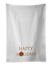 Load image into Gallery viewer, Doodle Liver #3 Happy Holidays White Kitchen Towel Set of 2