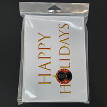 Load image into Gallery viewer, Labrador Retriever Black #3 Happy Holidays Greeting Cards -  Blank Note Cards – 8-Pack of Artist-Designed Cards with Envelopes