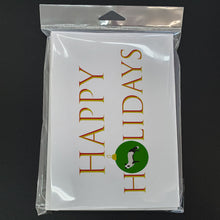 Load image into Gallery viewer, Silver Fox Happy Holidays Christmas Greeting Cards -  Blank Note Cards – 8-Pack of Artist-Designed Cards with Envelopes