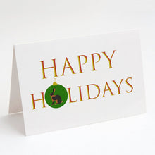 Load image into Gallery viewer, Tan Rabbit Happy Holidays Christmas Greeting Cards -  Blank Note Cards – 8-Pack of Artist-Designed Cards with Envelopes