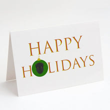 Load image into Gallery viewer, Affenpinscher Happy Holidays Christmas Greeting Cards -  Blank Note Cards – 8-Pack of Artist-Designed Cards with Envelopes