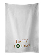 Load image into Gallery viewer, Bichon Frise - Dog Face Happy Holidays Christmas White Kitchen Towel Set of 2