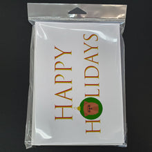 Load image into Gallery viewer, Brussels Griffon Happy Holidays Christmas Greeting Cards -  Blank Note Cards – 8-Pack of Artist-Designed Cards with Envelopes