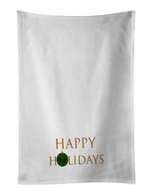 Load image into Gallery viewer, Chinese Crested #1 Happy Holidays White Kitchen Towel Set of 2