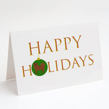 Load image into Gallery viewer, Eurasier Happy Holidays Greeting Cards -  Blank Note Cards – 8-Pack of Artist-Designed Cards with Envelopes