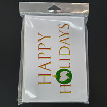Load image into Gallery viewer, German Spitz #1 Happy Holidays Greeting Cards -  Blank Note Cards – 8-Pack of Artist-Designed Cards with Envelopes