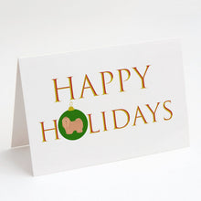 Load image into Gallery viewer, Lhasa Apso #1 Happy Holidays Greeting Cards -  Blank Note Cards – 8-Pack of Artist-Designed Cards with Envelopes