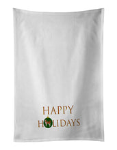 Load image into Gallery viewer, Nordic Spitz Happy Holidays White Kitchen Towel Set of 2