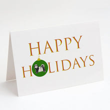 Load image into Gallery viewer, Tibetan Terrier Happy Holidays Greeting Cards -  Blank Note Cards – 8-Pack of Artist-Designed Cards with Envelopes