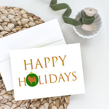 Load image into Gallery viewer, Chow Chow Happy Holidays Greeting Cards -  Blank Note Cards – 8-Pack of Artist-Designed Cards with Envelopes