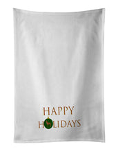 Load image into Gallery viewer, Boxer Happy Holidays White Kitchen Towel Set of 2