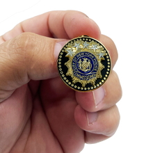 Load image into Gallery viewer, BL9-017 NYPD Commissioner Lapel Pin as seen on Blue Bloods real 24KT Gold and Silver Plated