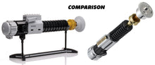 Load image into Gallery viewer, Obi-Wan Lightsaber w/ Stand made with LEGO parts