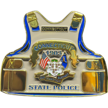Load image into Gallery viewer, EL11-011 Connecticut State Police Trooper Challenge Coin
