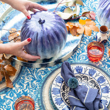 Load image into Gallery viewer, Large capiz pumpkin, blue ombre