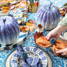 Load image into Gallery viewer, Large capiz pumpkin, blue ombre