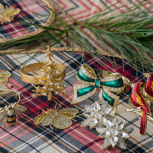 Load image into Gallery viewer, Christmas tree skinny napkin rings, set of four