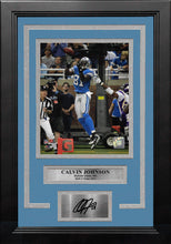 Load image into Gallery viewer, Calvin Johnson v. Vikings Detroit Lions 8" x 10" Framed Football Photo with Engraved Autograph