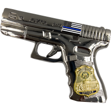 Load image into Gallery viewer, GL12-003 Secret Service Uniformed Division challenge coin large 3 inch Medallion dual plated with black nickel and gold