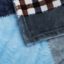 Load image into Gallery viewer, Tache Blue Lake Farmhouse Super Soft Plaid Patchwork Throw Blanket (4024)