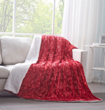 Load image into Gallery viewer, DaDa Bedding Luxury Romantic Red Lovely Hearts Dreamy Plush Faux Fur Throw Blanket (19)