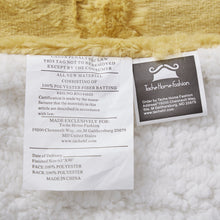 Load image into Gallery viewer, Tache Faux Fur Mustard Yellow Moroccan Lattice Pattern Throw Blanket (3397)