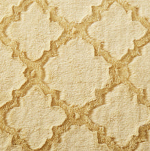 Load image into Gallery viewer, Tache Faux Fur Mustard Yellow Moroccan Lattice Pattern Throw Blanket (3397)