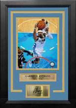 Load image into Gallery viewer, Carmelo Anthony Rim Cam Denver Nuggets 8x10 Framed Basketball Photo with Engraved Autograph