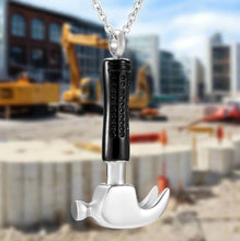 Load image into Gallery viewer, Hammer Shaped Cremation Urn Necklace