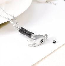 Load image into Gallery viewer, Hammer Shaped Cremation Urn Necklace
