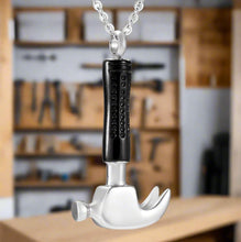 Load image into Gallery viewer, Hammer Shaped Cremation Urn Necklace