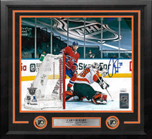 Load image into Gallery viewer, Carter Hart First Career Playoff Shutout Philadelphia Flyers Autographed Framed Hockey Photo