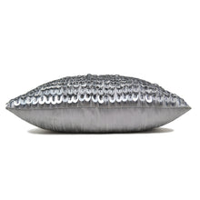 Load image into Gallery viewer, Cascading Silver Sequin Pillow Cover
