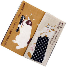 Load image into Gallery viewer, Cat Tenugui | Traditional Japanese Hand Towel Book | 13.4&quot; x 35.4&quot; Long Thin Stencil-Dyed Art Towel