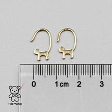 Load image into Gallery viewer, Cat Tail Earrings 18K Yellow Gold Hook Earrings