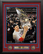 Load image into Gallery viewer, Chase Utley 2008 World Series Trophy Philadelphia Phillies Autographed 11" x 14" Framed Baseball Photo
