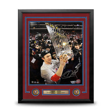 Load image into Gallery viewer, Chase Utley 2008 World Series Trophy Philadelphia Phillies Autographed 11" x 14" Framed Baseball Photo