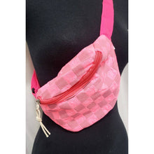 Load image into Gallery viewer, Checkered Belt Bag Fanny Pack Y2K Gen Z Aesthetic win 4 Colors [Violet, Pink, Green, Gray] 9.5" x 6"