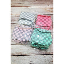 Load image into Gallery viewer, Checkered Belt Bag Fanny Pack Y2K Gen Z Aesthetic win 4 Colors [Violet, Pink, Green, Gray] 9.5" x 6"