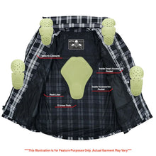 Load image into Gallery viewer, Checkered Men's Armored Black and White Flannel Shirt