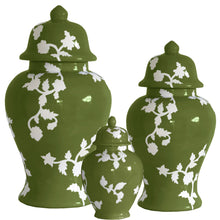 Load image into Gallery viewer, Chinoiserie Dreams Ginger Jars in Moss Green