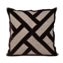 Load image into Gallery viewer, Brown Chippendale Geometric Pattern Pillow Cover