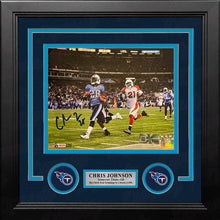 Load image into Gallery viewer, Chris Johnson Sideline Run Tennessee Titans Autographed 8" x 10" Framed Football Photo
