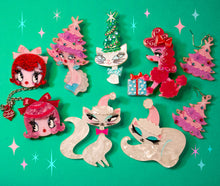 Load image into Gallery viewer, Oh Pinkmas Tree Earrings by Miss Fluff x Lipstick &amp; Chrome