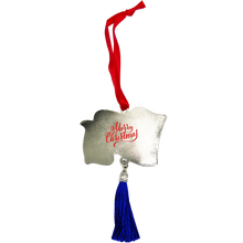 Load image into Gallery viewer, GL1-019 Thin Blue Line Flag Merry Christmas Ornament CBP Police LAPD Chicago NYPD FBI ATF