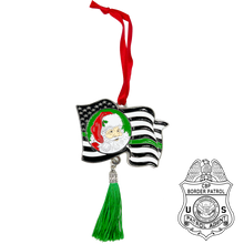 Load image into Gallery viewer, GL1-020 CBP Border Patrol Agent Honor First Thin Green Line Flag Christmas Ornament
